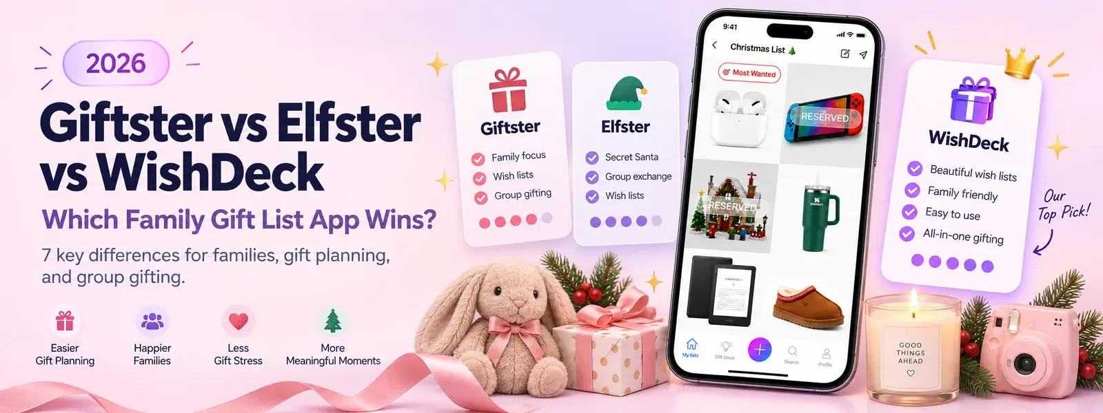 Giftster vs Elfster vs WishDeck (2026)