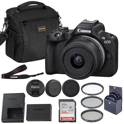 4. Canon EOS R50 Mirrorless Camera with 18-150mm Lens