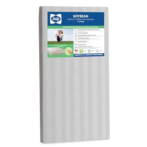 1. Sealy Soybean Serenity 2-Stage Foam Crib Mattress
