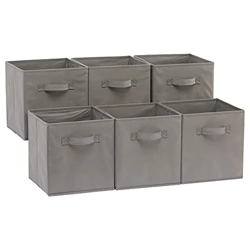 17. AmazonBasics Collapsible Fabric Storage Cubes (Set of 6)