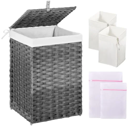 18. Whitmor Mesh Laundry Hamper with Removable Liner