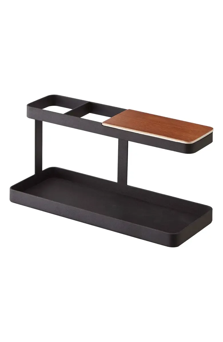 13. Yamazaki Home Plate Adjustable Desk Organizer (Black)