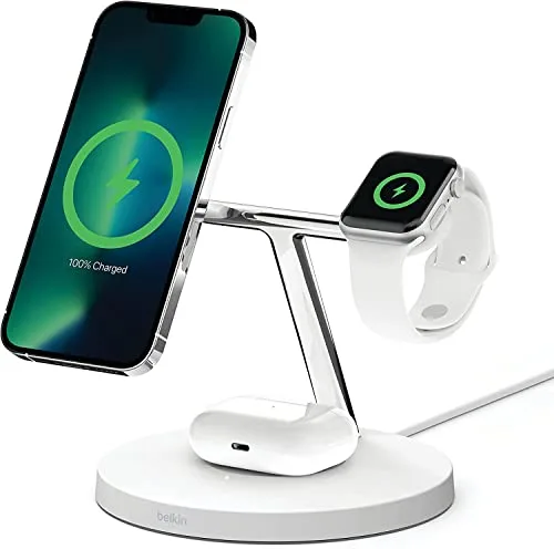 15. Belkin BoostCharge Pro 3-in-1 Wireless Charger (MagSafe)