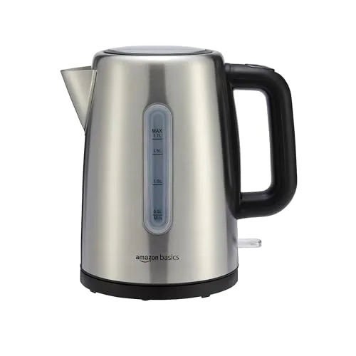 3. Amazon Basics Stainless Steel Electric Kettle with Temperature Control