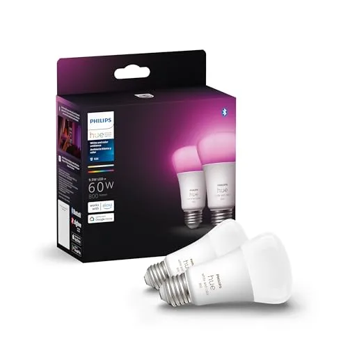1. Philips Hue White and Color Ambiance A19 (Matter-enabled) Smart Bulb