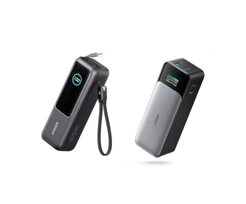 2. Anker Laptop Power Bank (25K, 165W, Built-In and Retractable Cables)