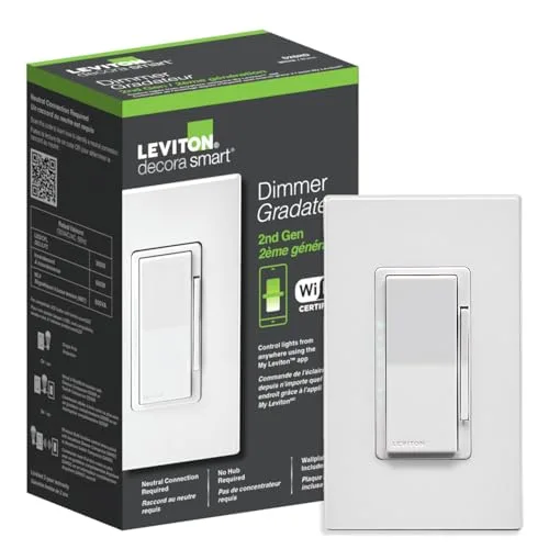 16. Leviton Decora Smart Wi-Fi 2nd Gen Dimmer (Matter)