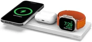10. Belkin BoostCharge Pro 3-in-1 Wireless Charging Pad with MagSafe