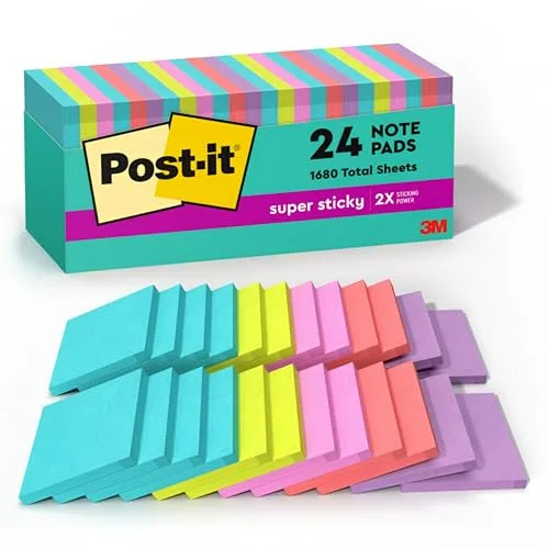 3. Post-it Super Sticky Notes Value Pack