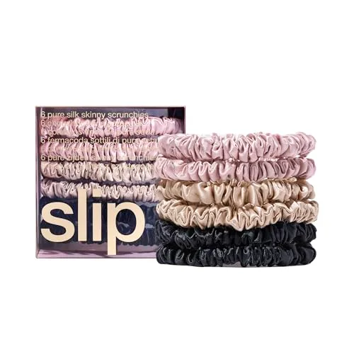 11. Slip Pure Silk Skinny Scrunchies (6 Pack)