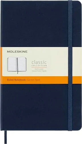 8. Moleskine Classic Notebook (Hard Cover, Large, Ruled)