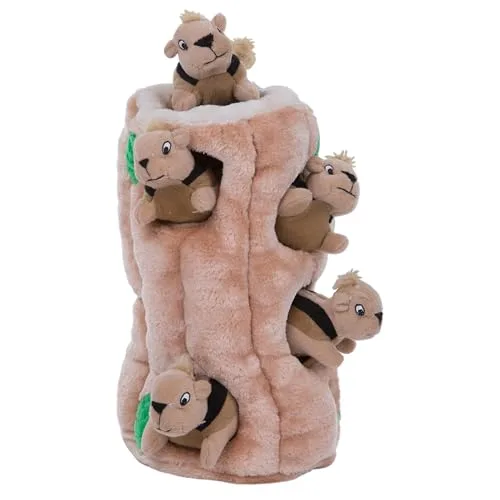 13. Outward Hound Hide-A-Squirrel Puzzle Plush Dog Toy (Squeaky Brain Toy)
