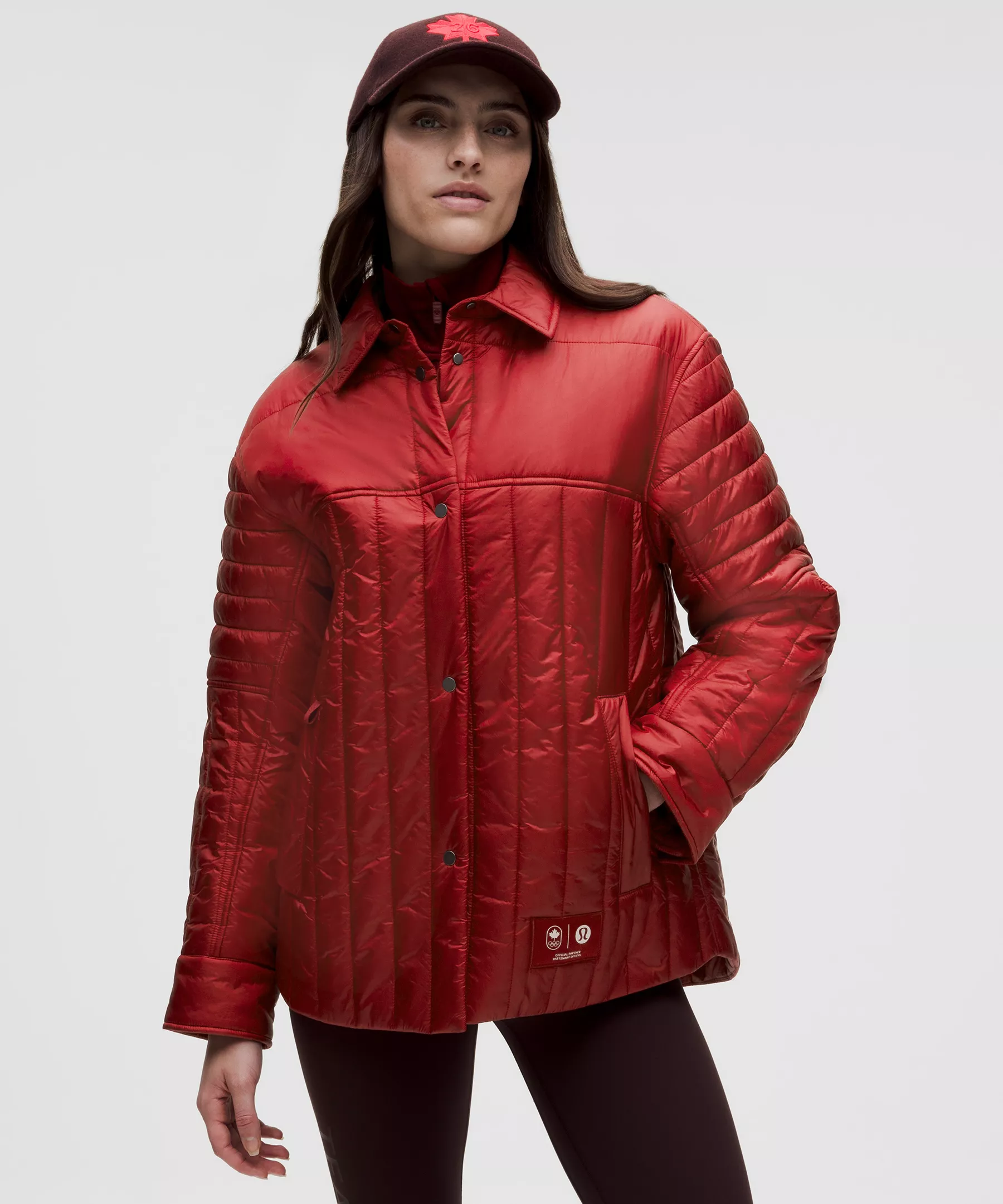 5. lululemon Team Canada Milano Cortina 2026 Nylon Taffeta Insulated Shacket