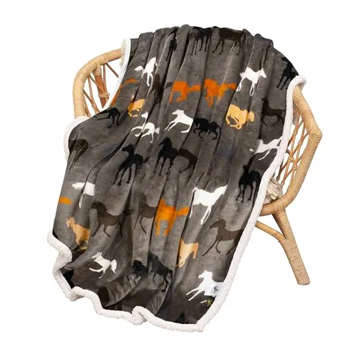 4. The Comfy Dream Blanket by The Comfy (Horse Print)